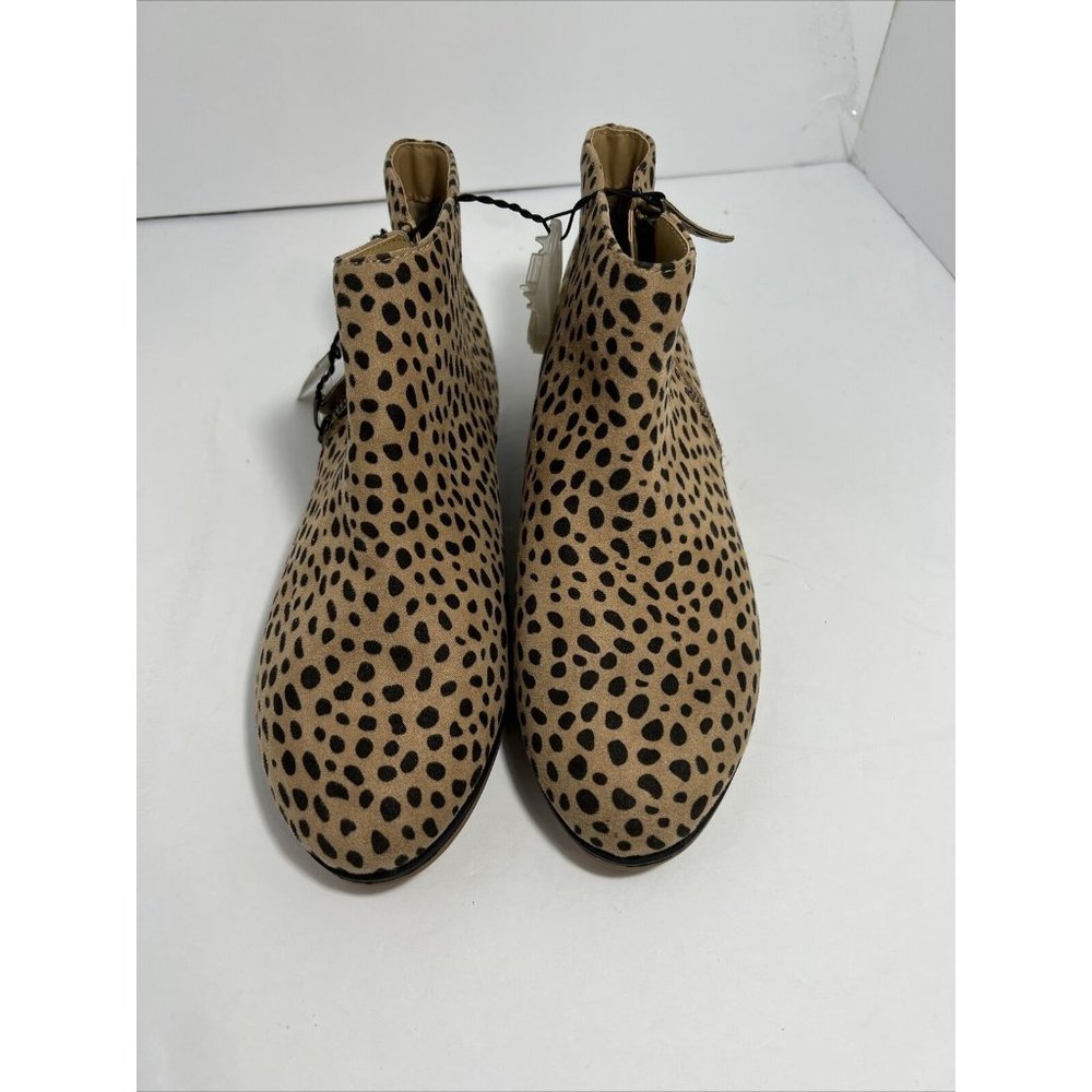 Cat & Jack Toddler zip up leopard print boots NWT cute Size 5